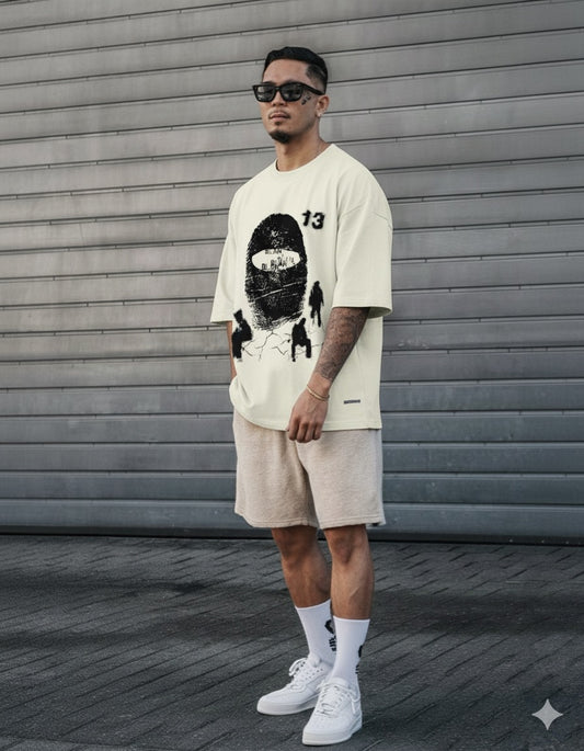 "Masked Chaos" Oversized Tee