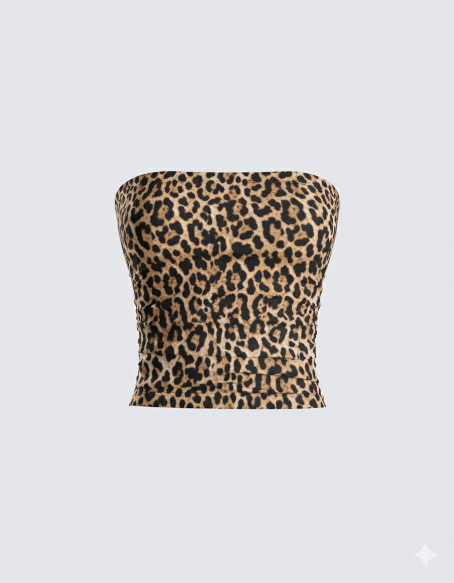Leopard Print Tube Top