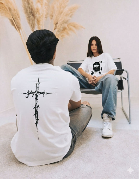 "Masked Chaos" Oversized Tee