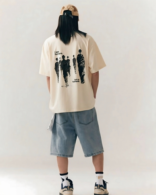"No Humanity" Oversized Cotton Tee